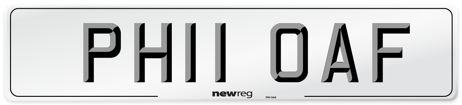 PH11 OAF Number Plate from New Reg